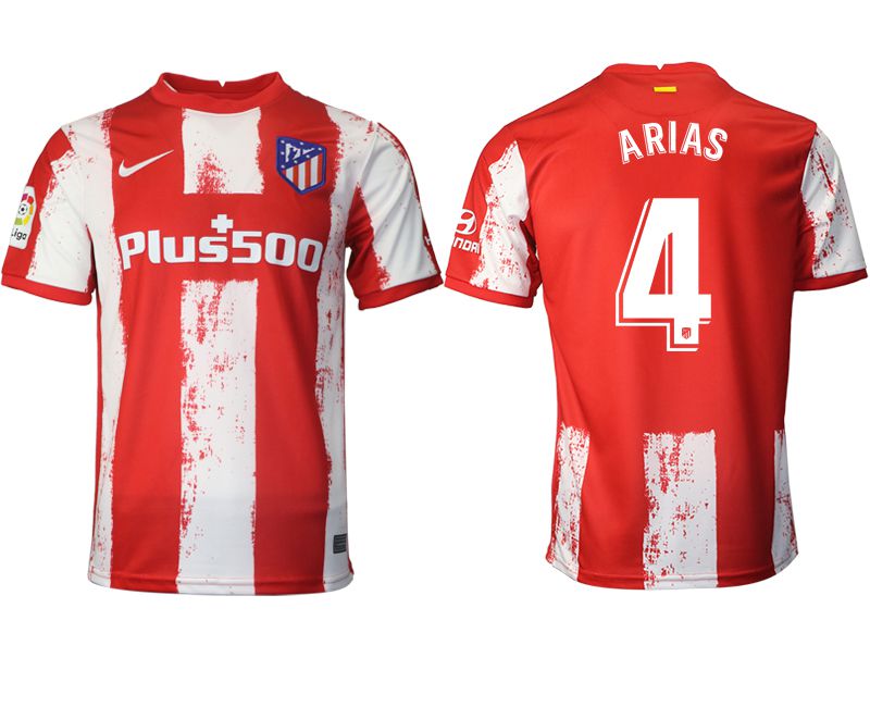 Men 2021-2022 Club Atletico Madrid home aaa version red #4 Nike Soccer Jersey